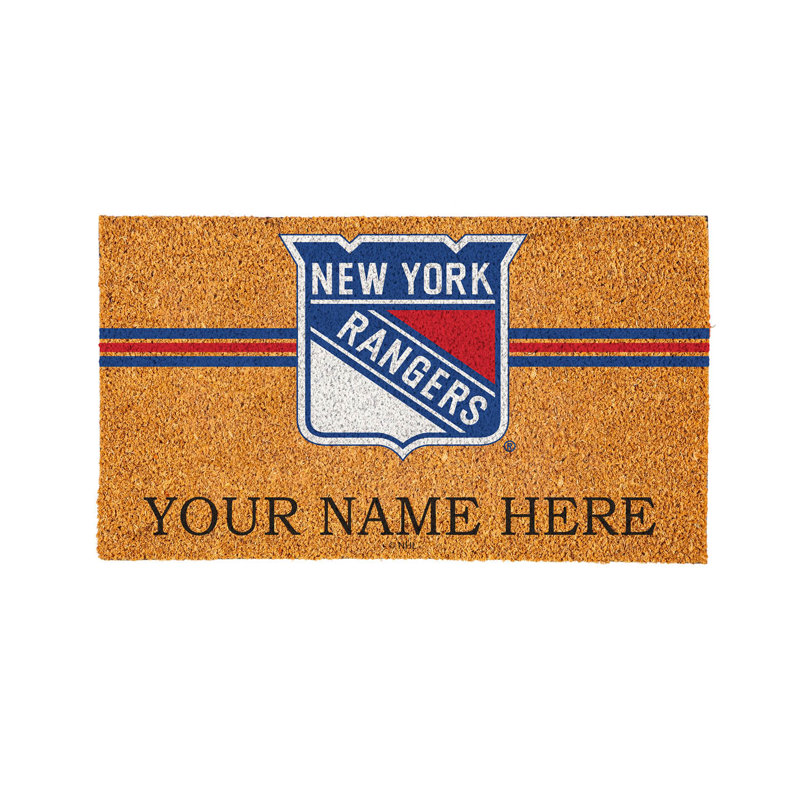 Paillasson NHL personnalisable 18 po x 30 po NHL, NHL New York Rangers, Oui