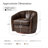 Guarracino 29.25" Top-Grain Leather Swivel Chair With Solid Wood Base Set Of 2-1233362442