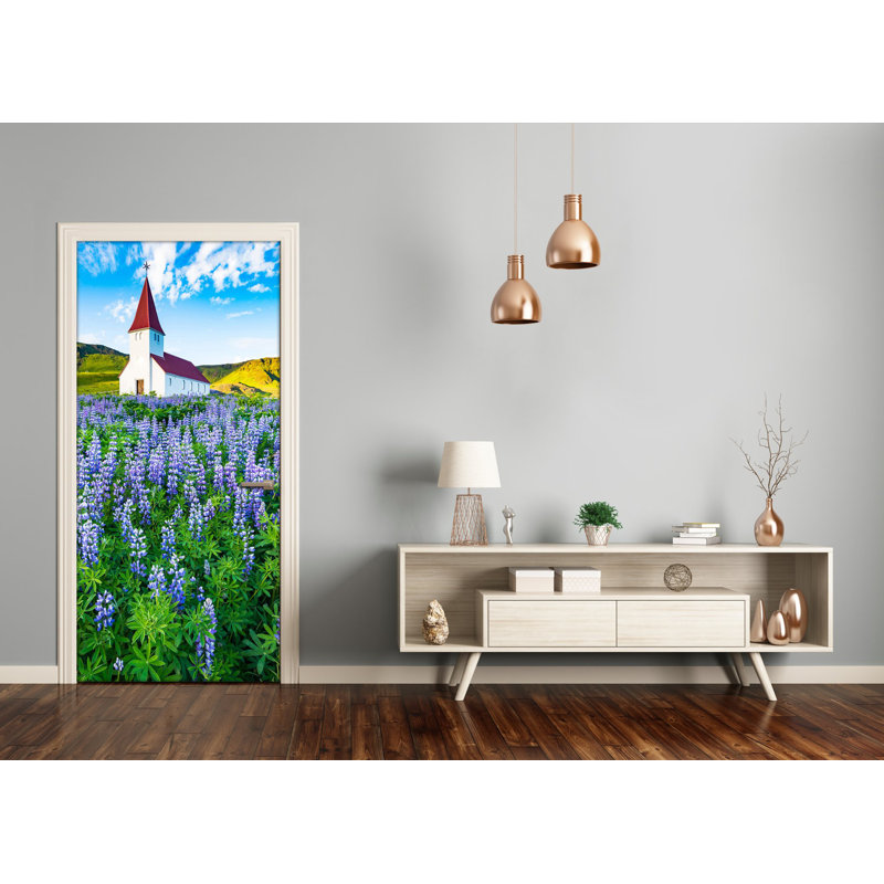 Flowers Church Door Decal