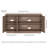 Hanson Rectangular Fluted TV Stand for TV's up to 55" in Antiqued Gray Oak