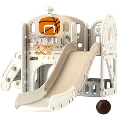 Indoor With 7 - In 1 Elements: Slide, Telescope, Hoop, Ring Toss, Climber, Tunnel, And Storage Box, Improves Coordination Encourages Exploration
