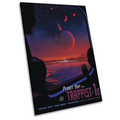 Trappist 1E NASA Space Tourism 1 Piece Wrapped Canvas Wall Art