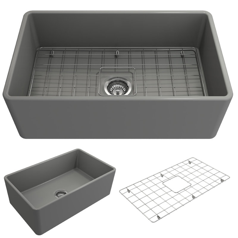30'' L Kitchen Sink, Matte Gray