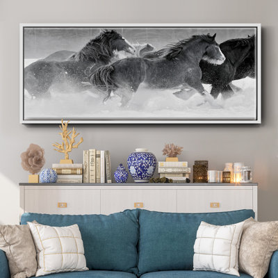 Winter Roundup I- Framed Canvas