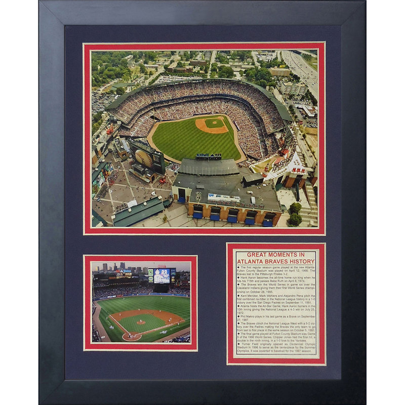 Souvenirs encadrée atlanta braves-turner