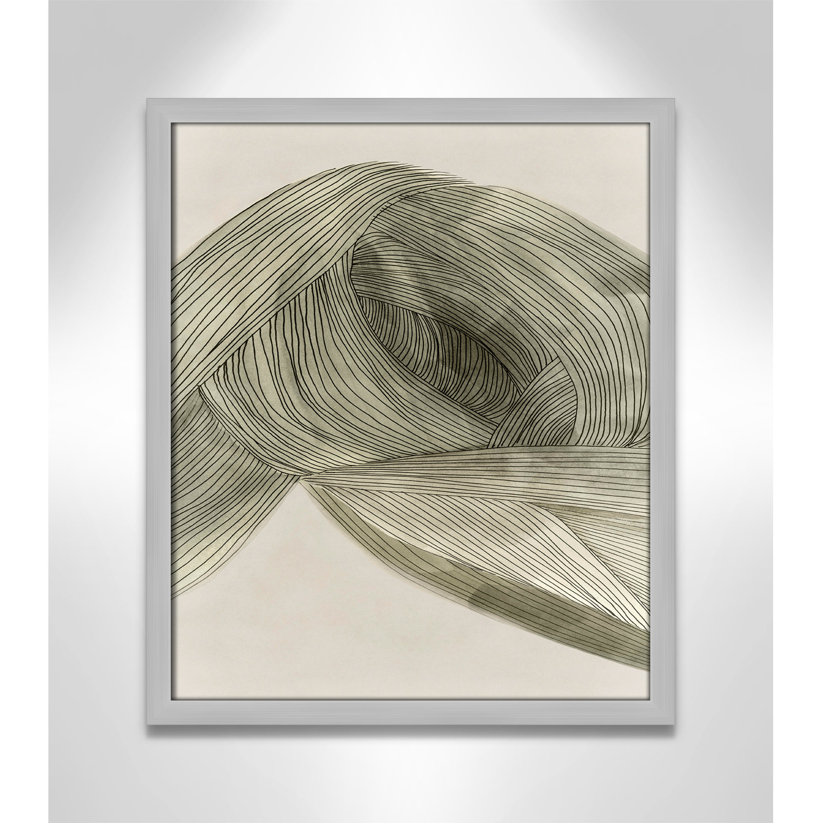 Arnell "Dreaming in Pastel I" Painting, Matte Silver, 19" H x 16" W x 0.75" D