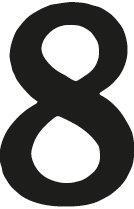 2 po Numéro de maison Beslagsboden, Acier inoxydable noir, 8