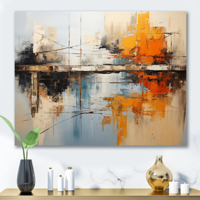 Collage de flux vert, orange et audacieux - imprimé