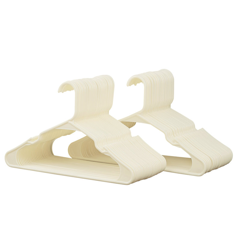 Anferney Plastic Non-Slip Standard Hanger, Beige