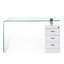 Eukleides Glass Solid Wood Writing Desk