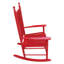 Fauteuil à bascule de véranda en bois rouge rose - Fabriqué en bois massif pour une durabilité accrue. Parfait pour un balcon ou une utilisation quotidienne. Grand siège confortable avec accoudoirs. Dossier stable à lattes. Montage facile avec quincaillerie incluse.