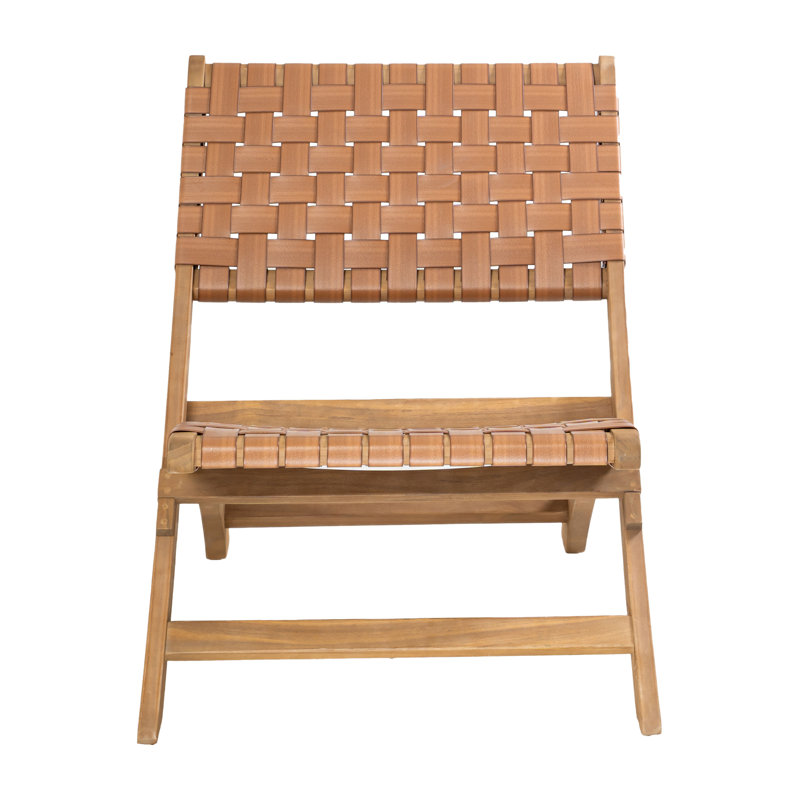 Chaise de patio moderne en bois de rotin synthétique