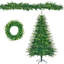 Arbre de Noël traditionnel 6 pi avec couronne et guirlande Groner