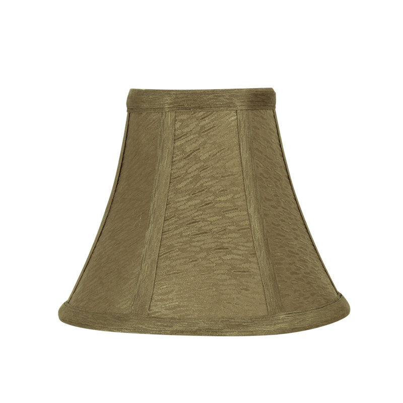 Set of 9 Beige Jacquard Fabric Bell Lamp Shades
