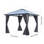 10 x 10FT Metal Frame Hardtop Patio Gazebo with Curtains