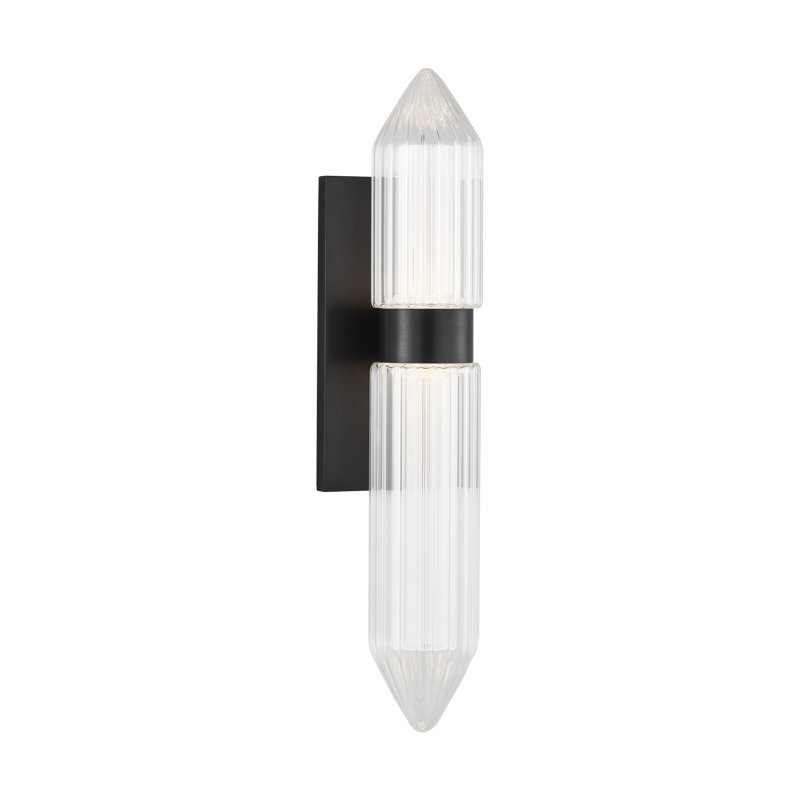 Langston 1 - Light LED Armed Sconce, Plated Dark Bronze