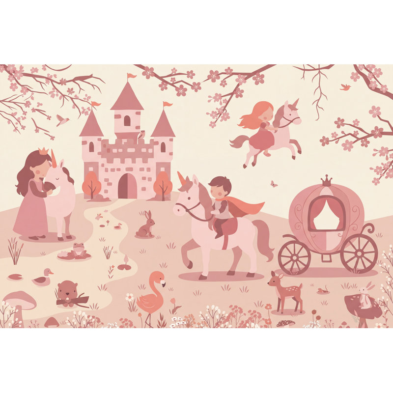Papier peint princesse Fairytale, Texturé non collé, 200 po x 120 po