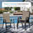 8-Person Patio  Dinning Set With Rectangular Steel Table And Stackable PVC-coated polyester Sling Chairs (Set Of 9)