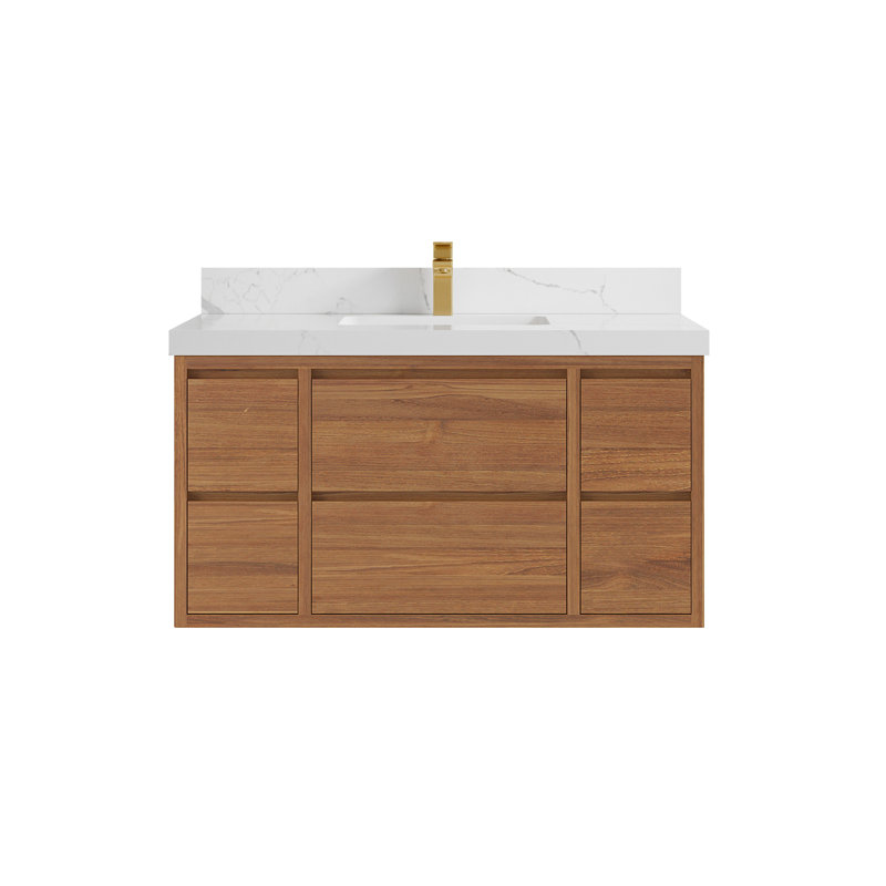 Meuble-lavabo simple avec plateau Madison, Calacatta Laza