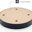 Plateau décoratif rond 11,8 po, plateau de service en bois avec poignées (noir)