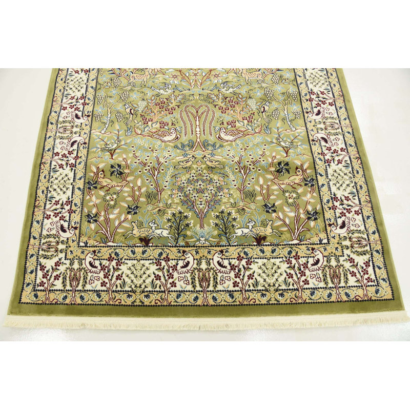 Tapis bleu Jackson Jackson, Rectangle 3 pi 1 po x 5 pi 3 po, Ivory