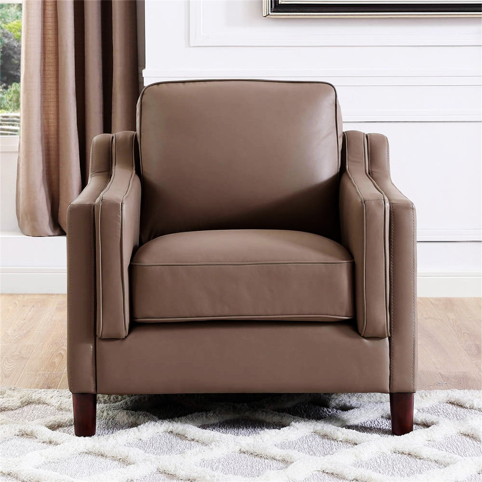 Wildon Home® Bella Top Grain Leather Chair | Wayfair