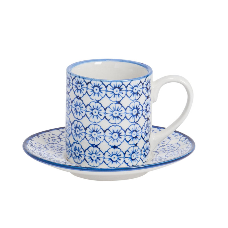 Porcelain Espresso Cup and Saucer