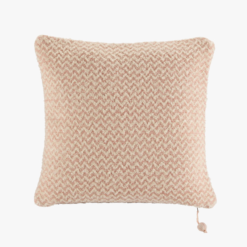 Chevron Pillow Cover & Insert, Pink/White