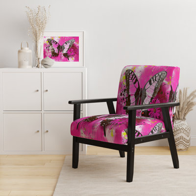 Chaise avec accoudoirs en velours Magiera