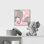 «Elephant Mommy and Baby on Pink», impression