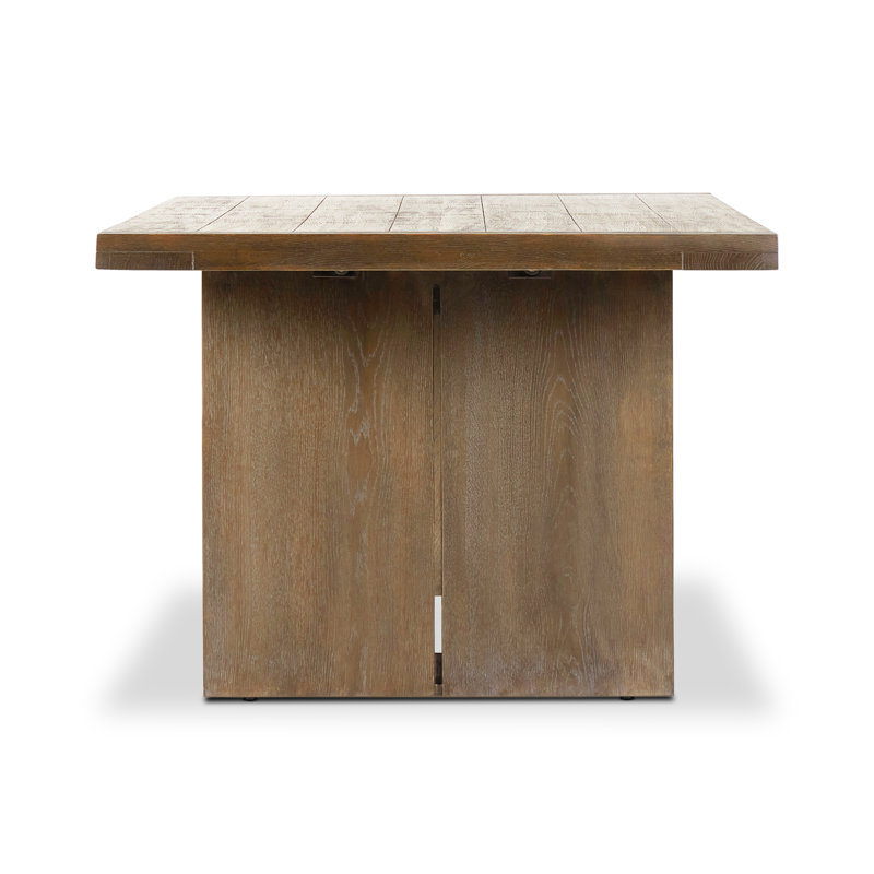 WARBY Solid Oak Dining Table, Worn Oak