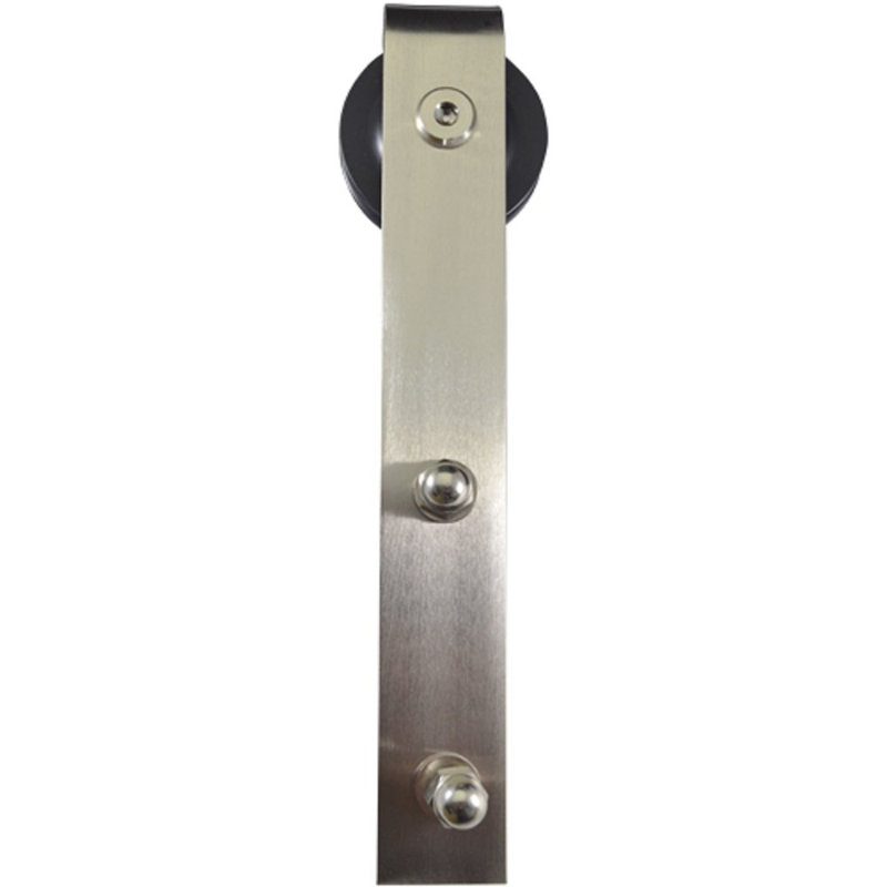 84" X 84" 4-Lite Frosted Primed HDF Barn Door Kit, Silver