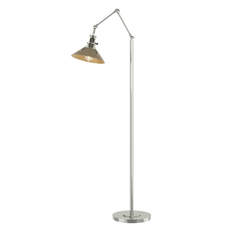 Henry 60.8" Task Floor Lamp, Sterling, Soft Gold