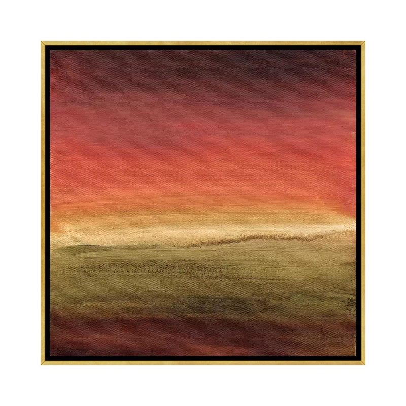 «Abstract Horizon I» par Ethan Harper, reproduction d'art graphique sur toile, H 12 po x l 12 po x P 1,5 po, Cadre doré
