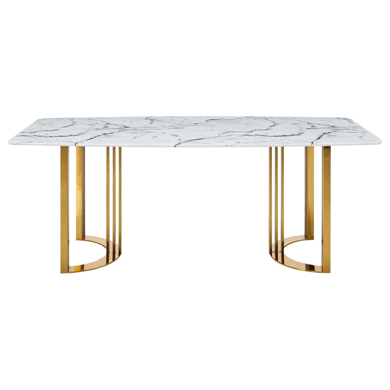Table de salle à manger Matteson, Doré
