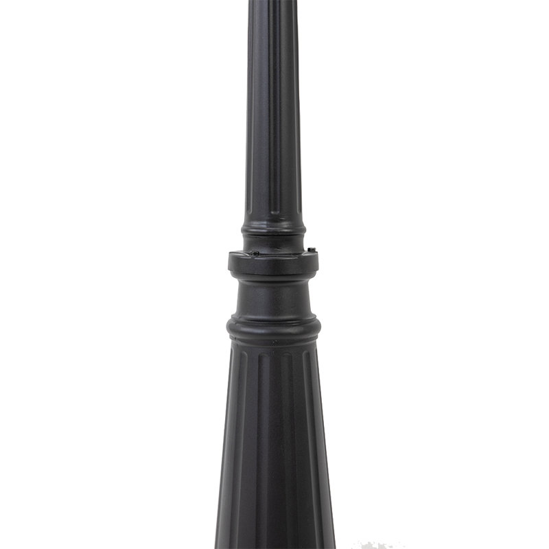 Lampadaire noir câblé à 3 lumières H 78,74 po (double)