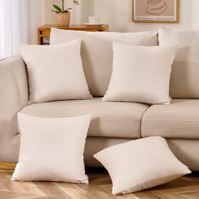 Housse de coussin Jakeryan, Gris foncé, 18 po x 18 po, Housse de coussin seulement - sans coussin