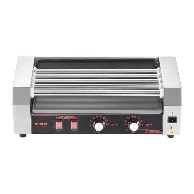 Electric 12 Hot Dog 5 Roller Commercial Sausage Grill Cooker Machine 750W