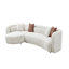 Canapé modulaire incurvé de luxe de 132 po, canapé confortable de style minimaliste pour appartement de salon, méridienne modulaire en L-133704683