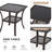 Ensemble de meubles de patio 6 pièces, ensemble de conversation en osier avec chaises pivotantes, 2 repose-pieds et table basse avec rangement-111338192