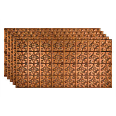 24.375'' L x 48.375'' W Embossed Vinyl Glue Up Ceiling Tile