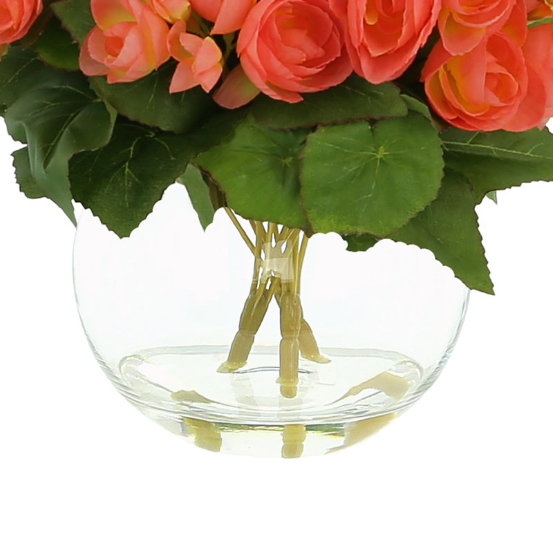 Arrangement floral bégonia dans un vase, Orange