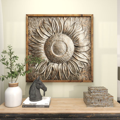 Décoration murale traditionnelle en métal Sunburst