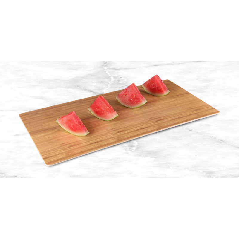 Elite Global Solutions Melamine Cheese Board, Bamboo, 0.63" H x 24" W x 15" D