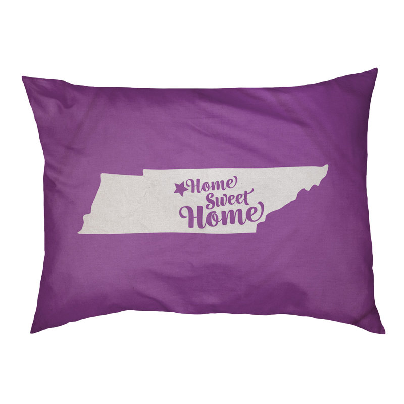 Coussin stylisé pour la maison Nashville, Petit (L 18 po x l 28 po), Violet