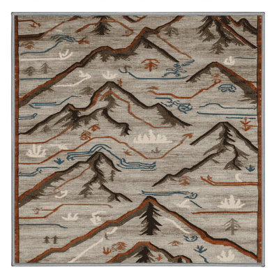 Machine Washable Nature Gray Area Rug