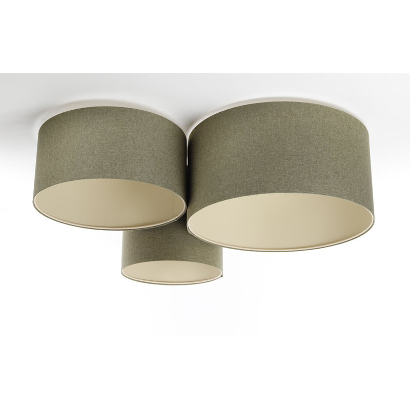 Avaughn Flush Mount, Brown/Black