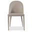 Ensemble de 2 chaises d'appoint Lenvik en similicuir brun avec dossier capitonné