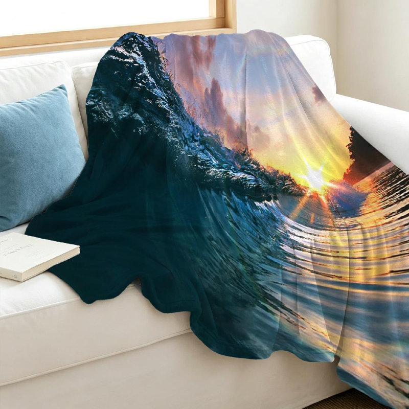 Jeté en flanelle de polaire bleue ultra douce, Throw 40" x 50"