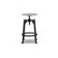 Ensemble de 2 tabourets de comptoir 22-27 pouces à hauteur réglable, brun et noir-98535169